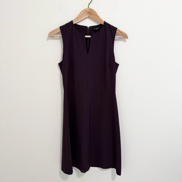 Theory Plum Miyani Wool Blend Dress - Picture 1 of 7